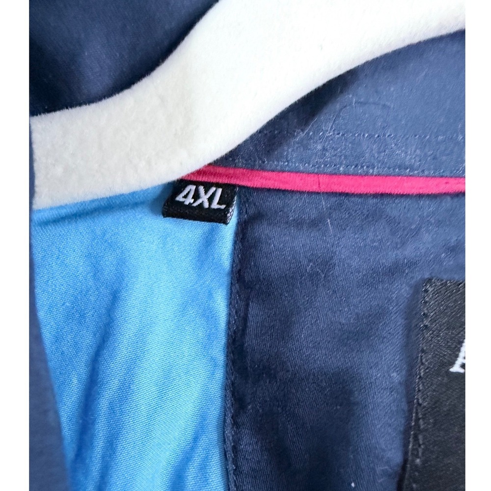 Absolute Rebellion Button Down Men 4XL Blue Royal Sailing Embroidered Shirt - Picture 3 of 10